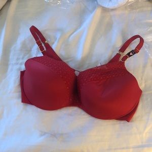 NWT Victoria’s Secret red underwire bra lace detail 34D